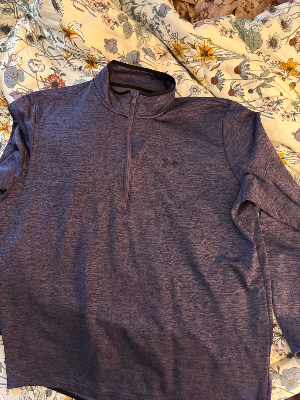 Under Armour Dark Purple Heather Full Zip Athletic Jacket